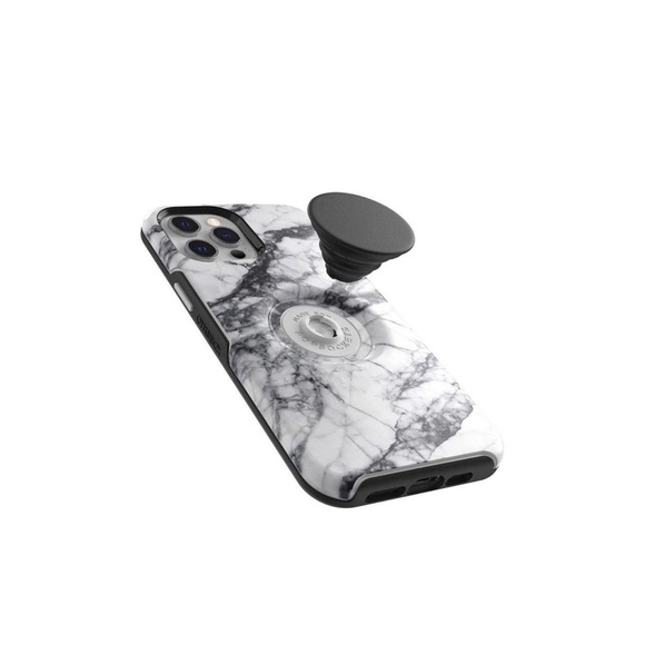 OtterBox Otter + POP Svmmetrv Series Case for iPhone 12 Pro Max - White Marble - Picture 5 of 5